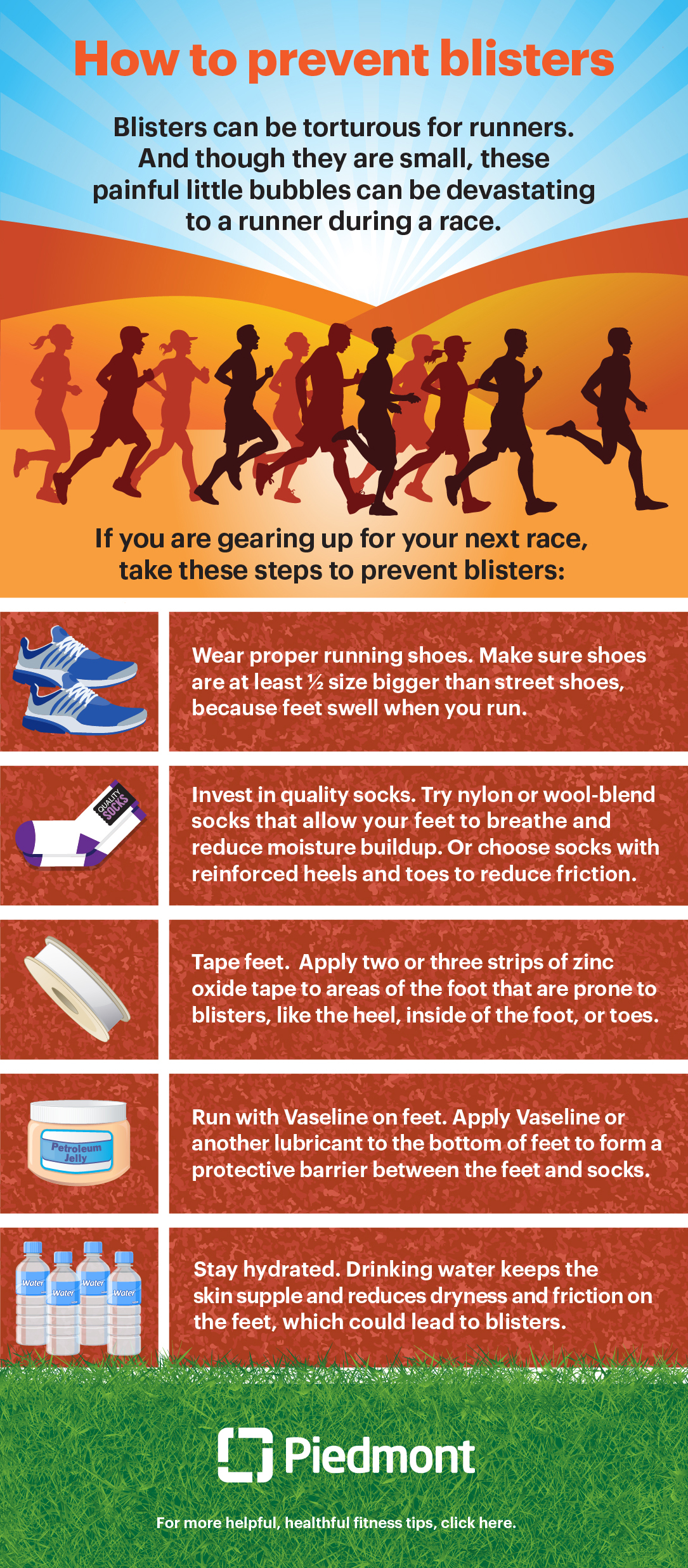 Infographic How to prevent blisters