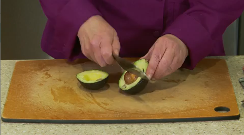 Cut an avocado