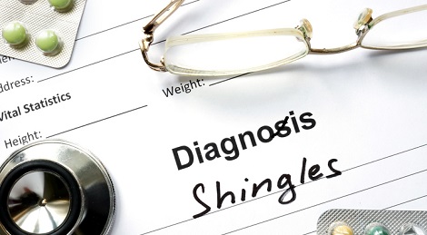 Shingles written out on paper. 