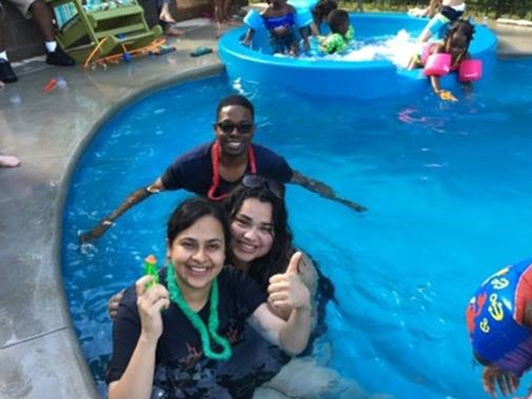 The PARGME team in a pool