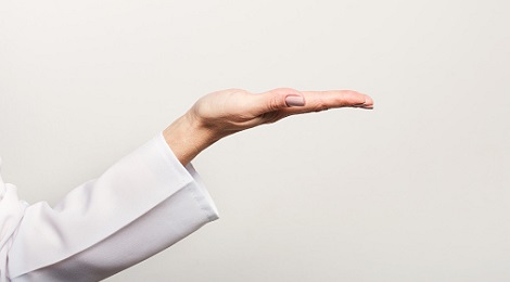 A sweaty hand.