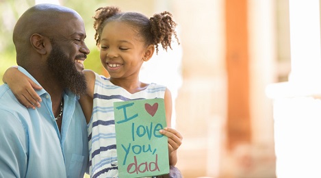 Father and daughter celebrating Father’s Day. 