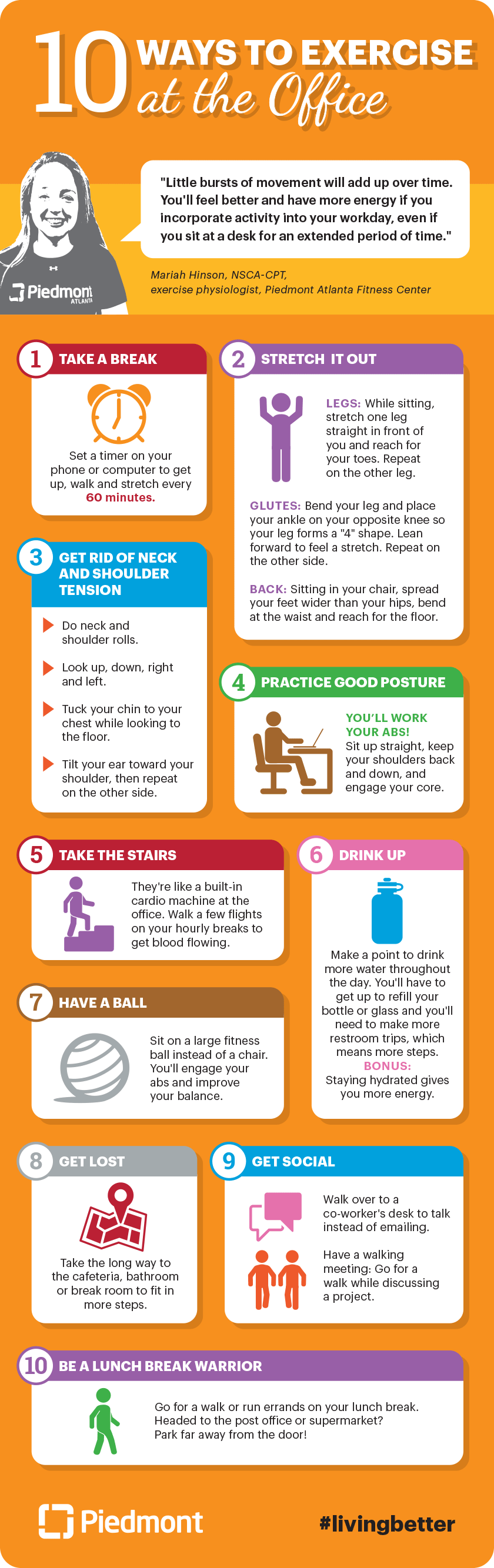 10 ways to exercise at the office 