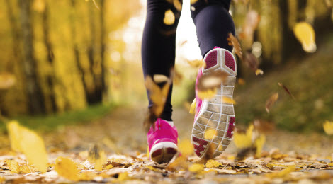 Woman jogging on a trail