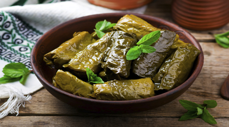 Collard Sarma with Tahini Tartare recipe