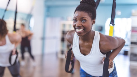 A low-impact workout at the gym.