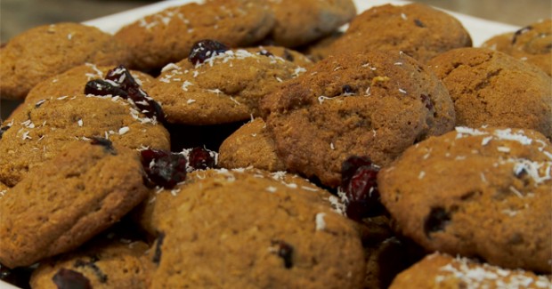 Coconut cranberry cookies