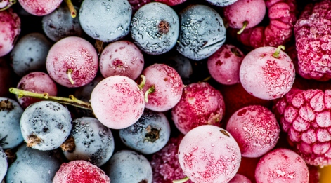 Frozen grapes