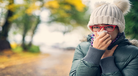 Weather affecting one's health. 