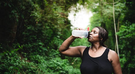 Women drinking water.