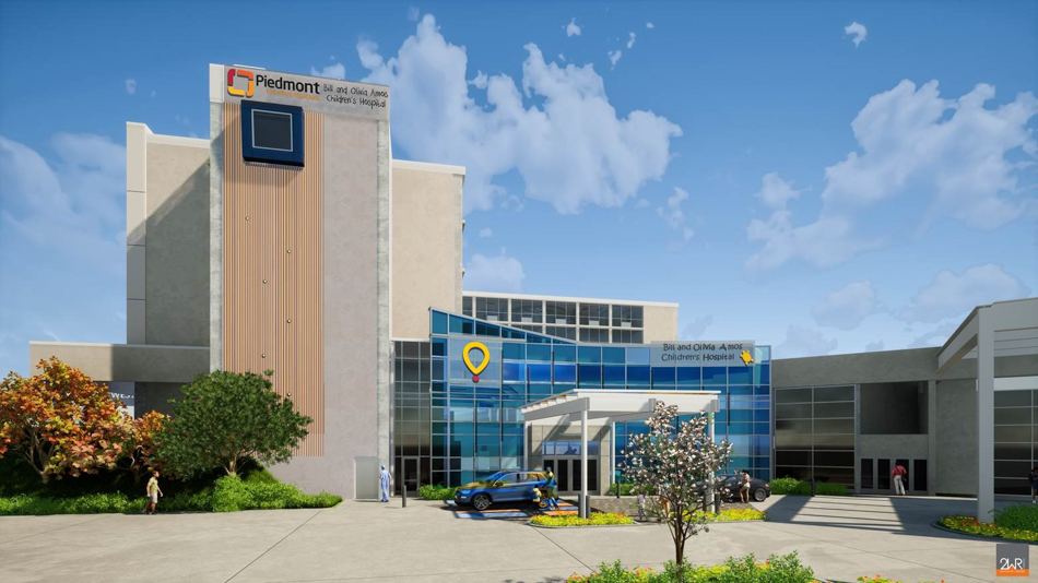 Image of rendering of the Bill and Olivia Amos Children’s Hospital