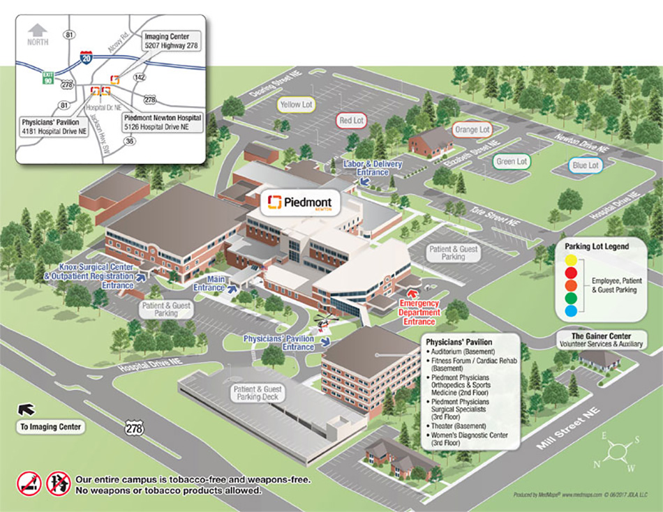 Piedmont Newton Campus Map