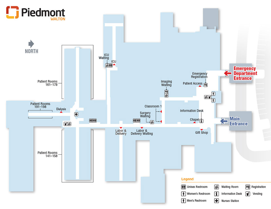 Piedmont Walton Floor Map