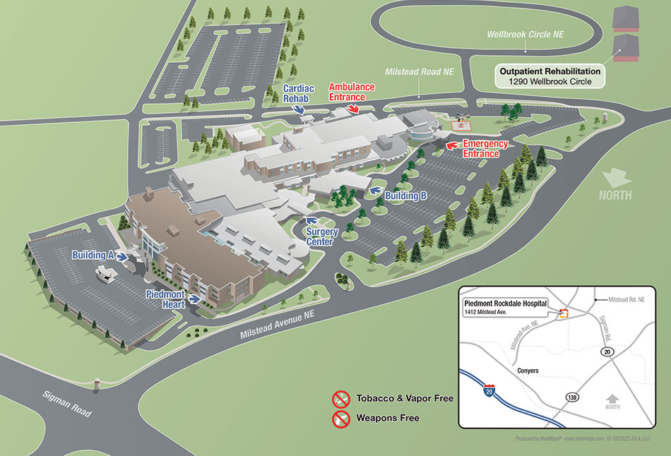 Piedmont Rockdale Campus Map