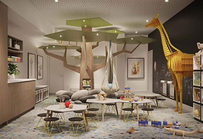 Image of rendering of the playroom
