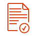 Icon of a document with checkmark