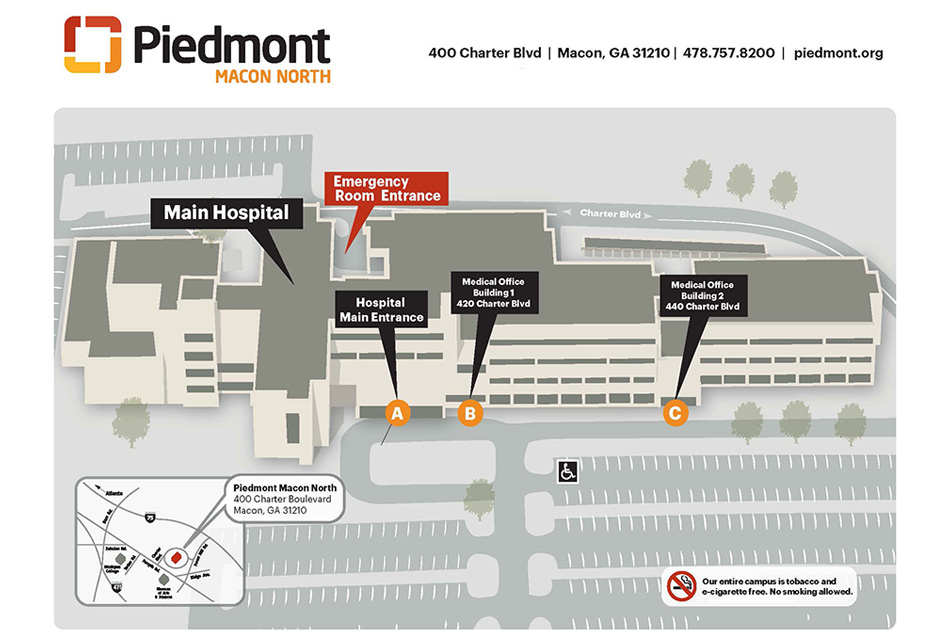 Piedmont Macon North Campus Map