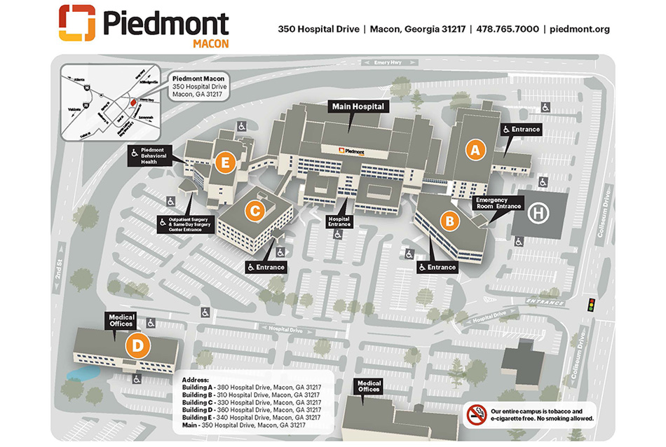 Piedmont Macon Medical Campus Map