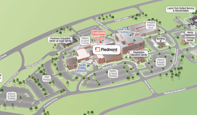 Piedmont Henry campus map