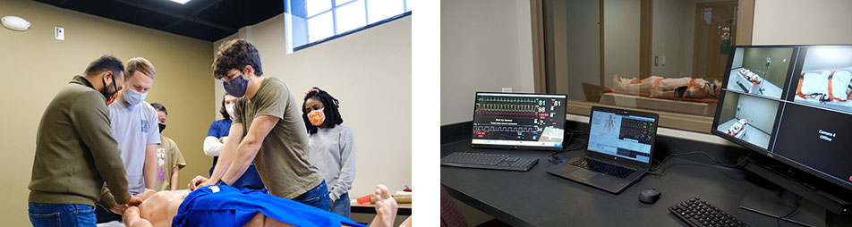 Photo of residents training in a simulation lab