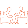 icon of two people sitting