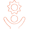 icon of a person with sun above