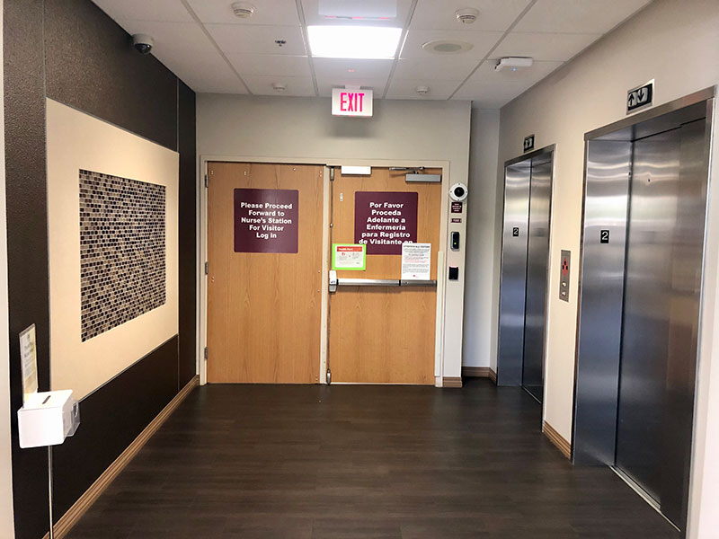 Image of elevators in a hospital