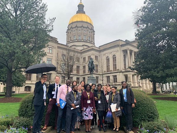 Primary Care team posing for a photo at the Georgia State Capitol