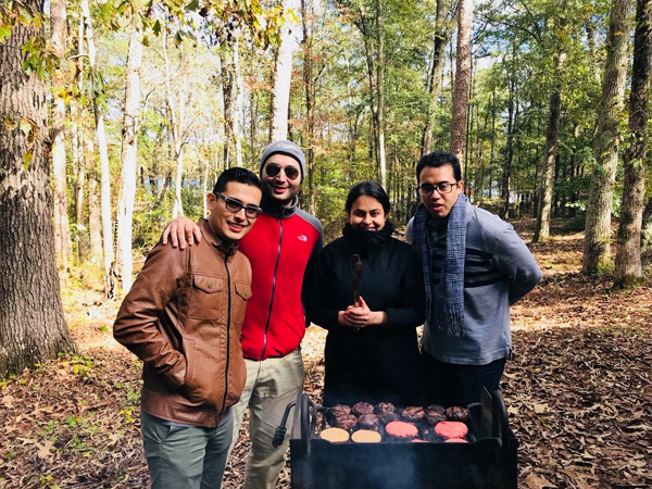 The PARGME team members in the woods