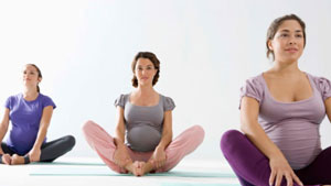 photo of women stretching